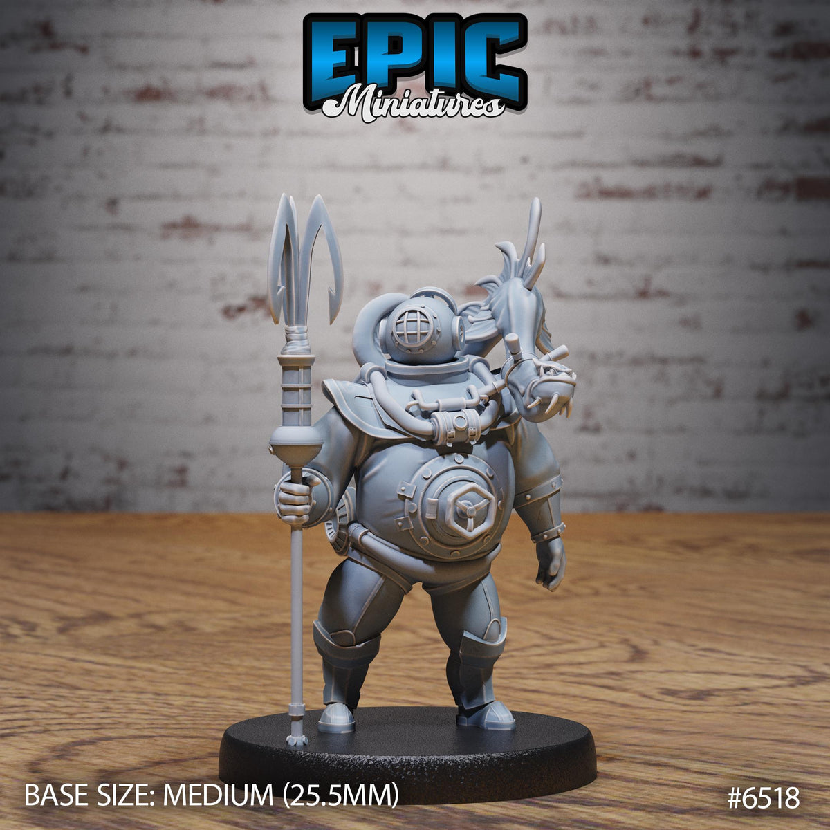 Deep Sea Diver Option #6518 front DND miniature Deep Dive 16k resin