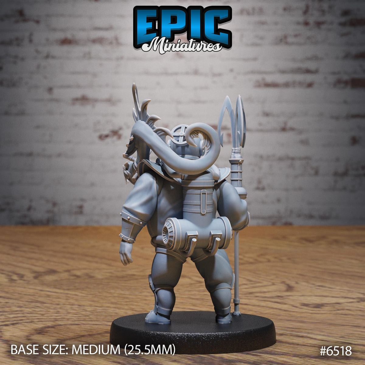 Deep Sea Diver Option #6518 back DND miniature Deep Dive 16k resin