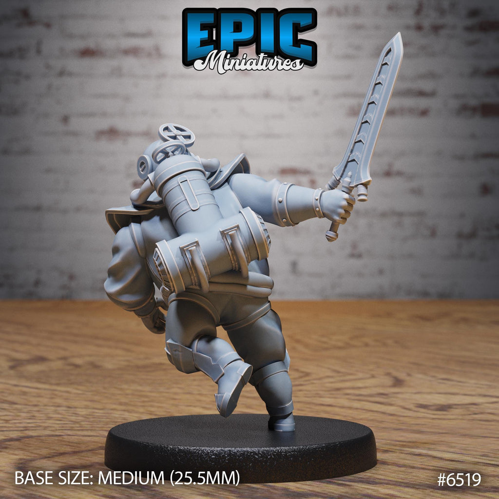 Deep Sea Diver Option #6519 back DND miniature Deep Dive 16k resin