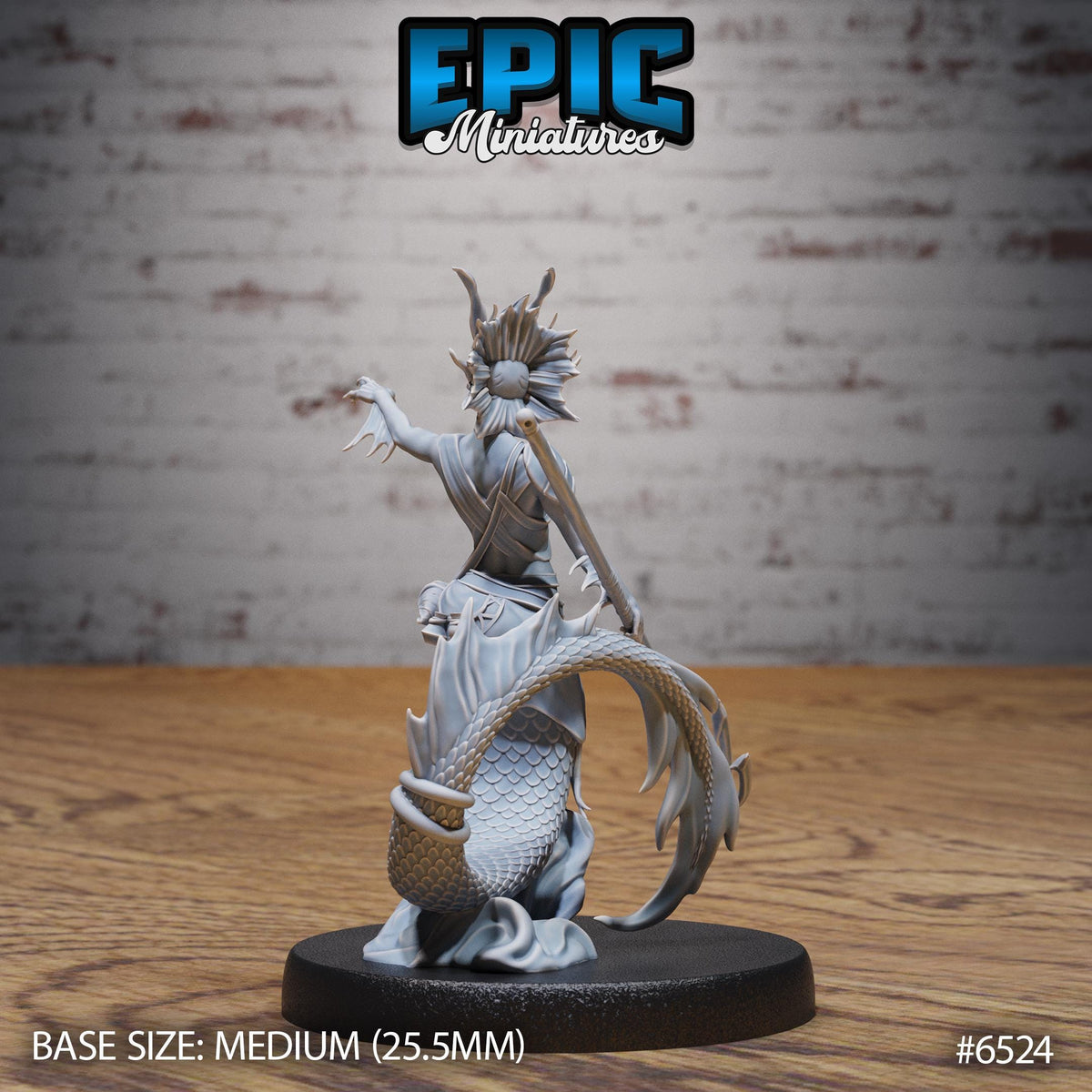 Merfolk Option #6524 back DND miniature Deep Dive 16k resin
