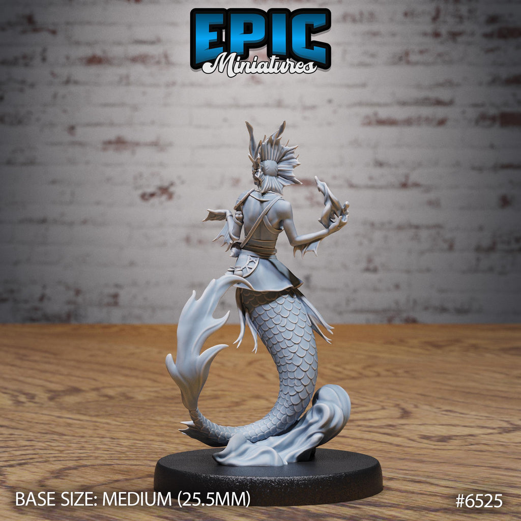Merfolk Option #6525 back DND miniature Deep Dive 16k resin