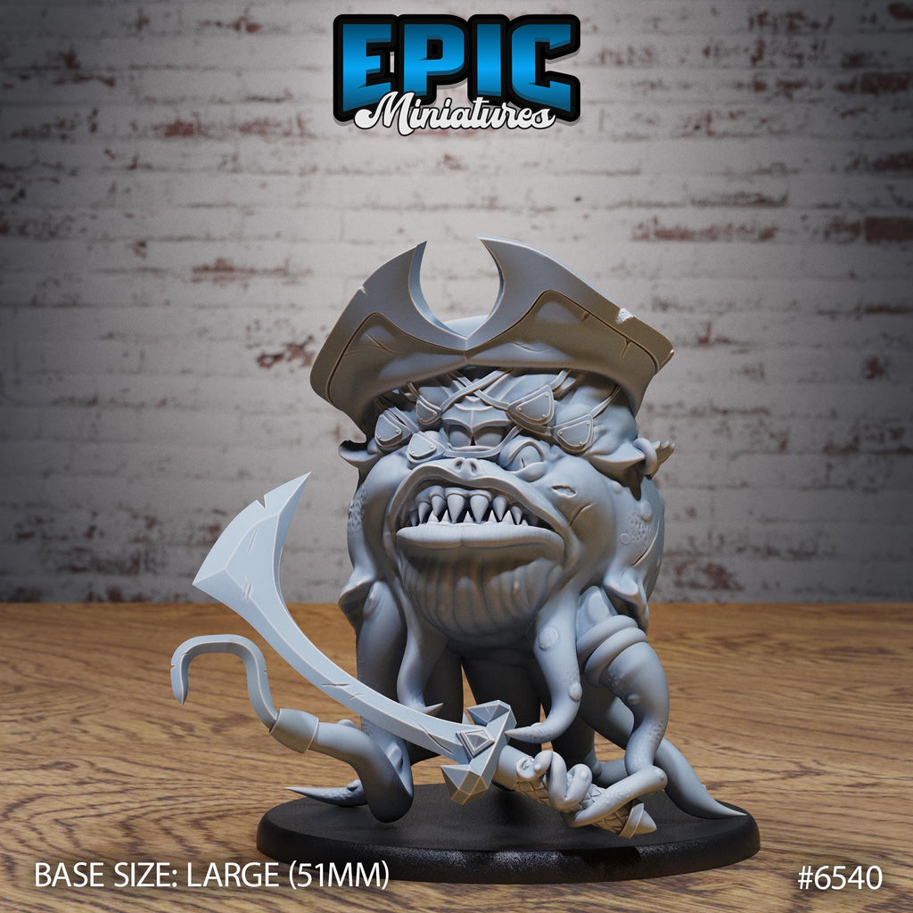 Sea Tyrant Pirate 1 tyrant front DND miniature Deep Dive 16k resin
