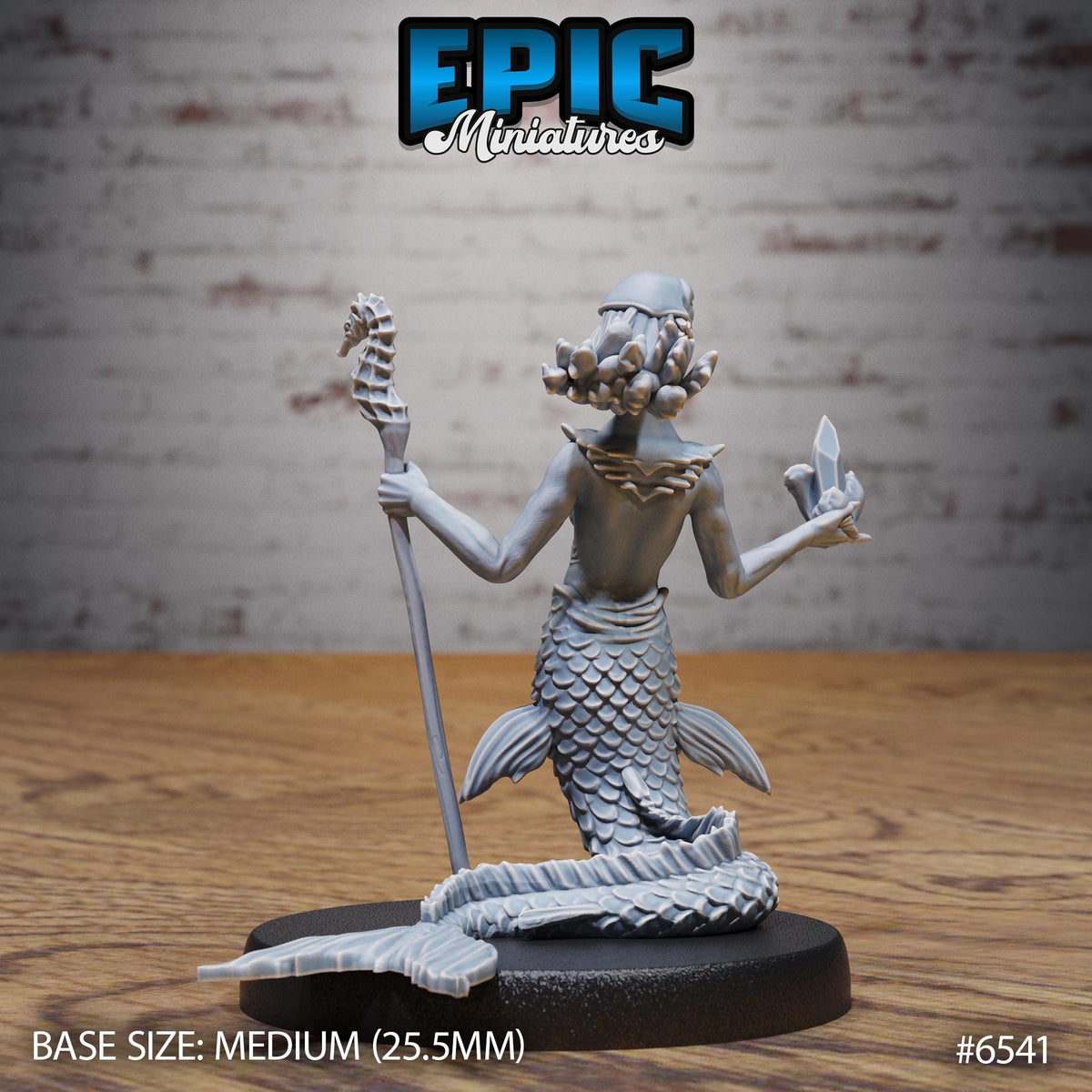 Deep Siren of 3 Option #6541 back DND miniature Deep Dive 16k resin