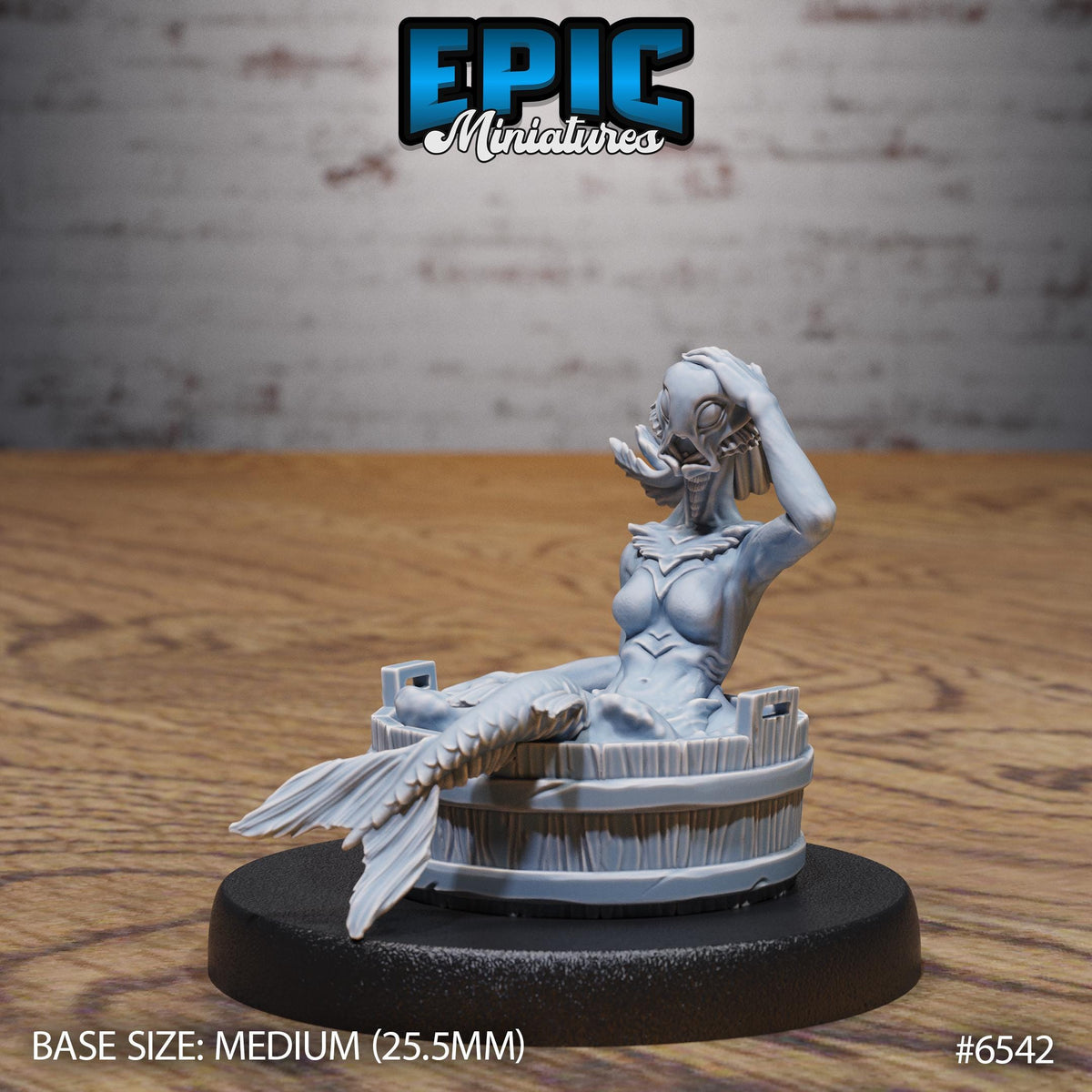 Deep Siren of 3 Option #6542 front DND miniature Deep Dive 16k resin