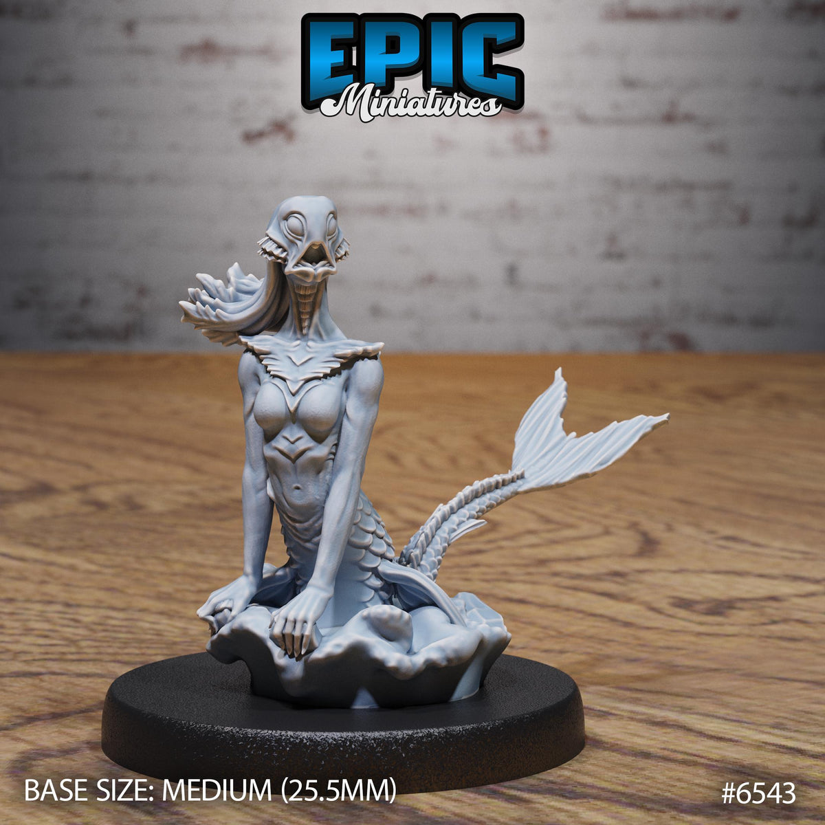 Deep Siren of 3 Option #6543 front DND miniature Deep Dive 16k resin