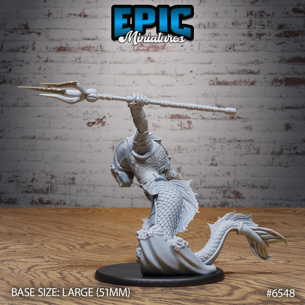 Gladiator Merfolk Option #6548 back DND miniature Deep Dive 16k resin