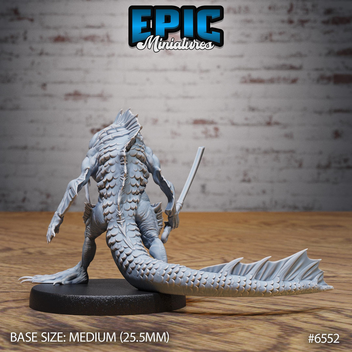 Catfish Folk of 3 Option #6552 back DND miniature Deep Dive 16k resin