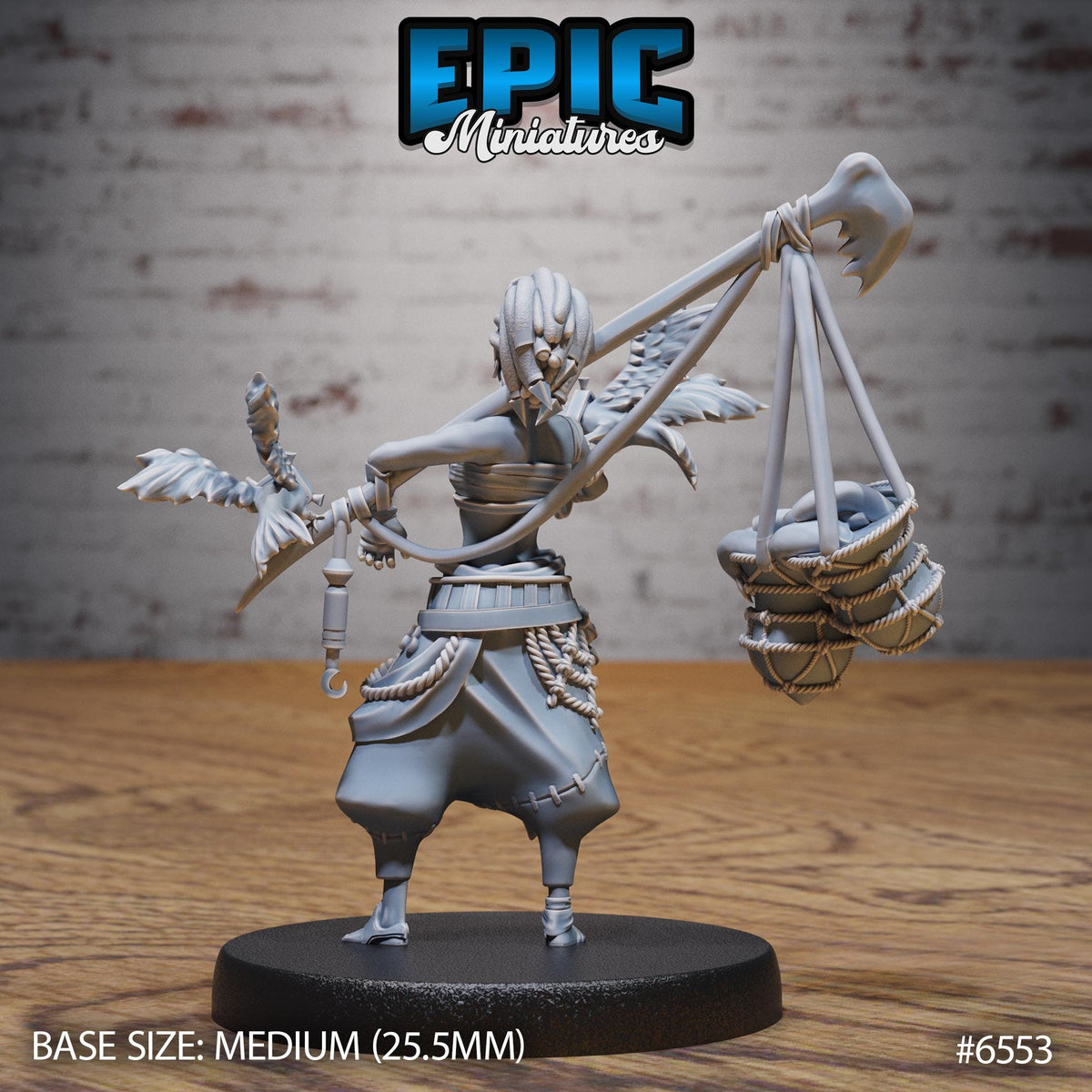 Pirate Island Girl of 3 Option #6553 back DND miniature Deep Dive 16k resin