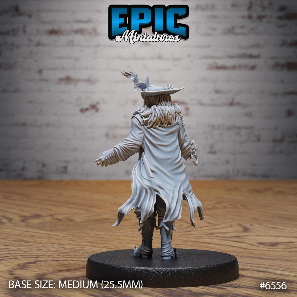 Lion Folk Captain of 3 Option #6556 back DND miniature Deep Dive 16k resin