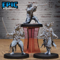 Lion Folk Captain of 3 DND miniatures group photo Deep Dive