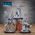 Butterfly Fairy Set of 3 DND miniatures group photo Jungle Encounter