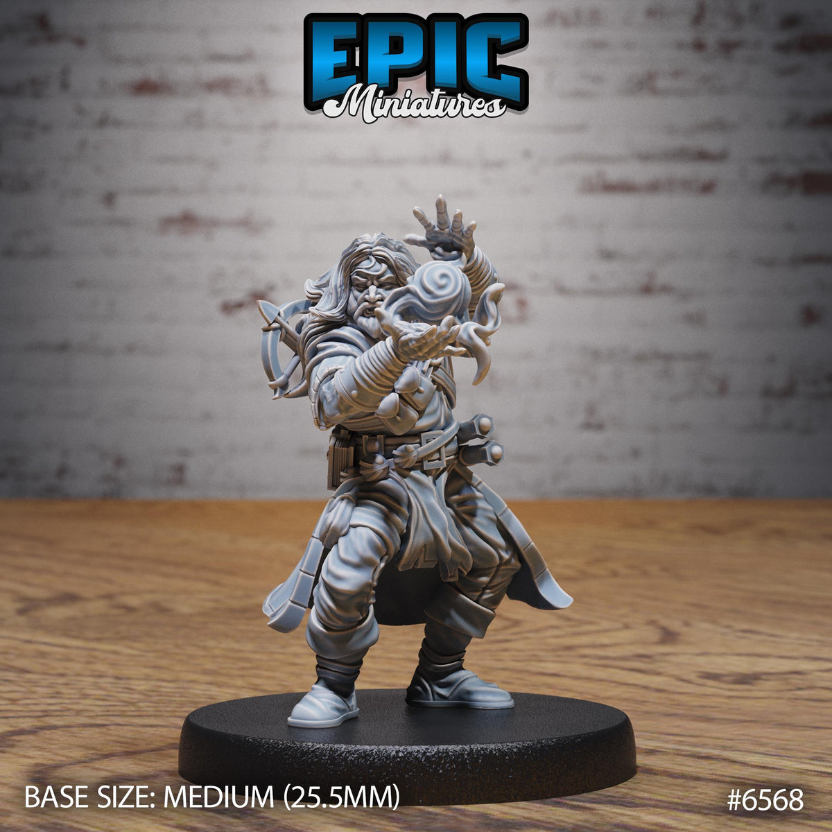 Wizard Option #6568 front DND miniature Magical Library 16k resin
