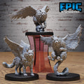 Tressym Cat Set of 3 DND miniatures group photo Magical Library