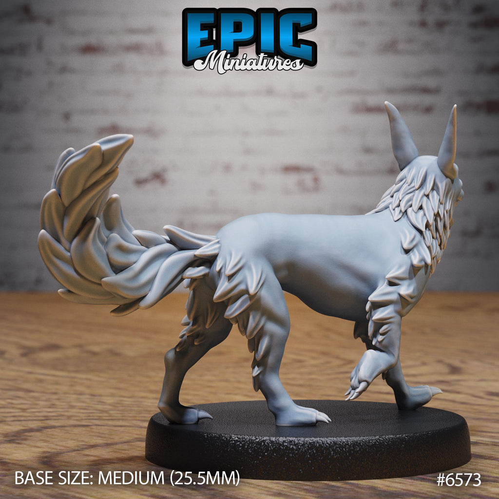 Blink Dog Option #6573 back DND miniature Magical Library 16k resin