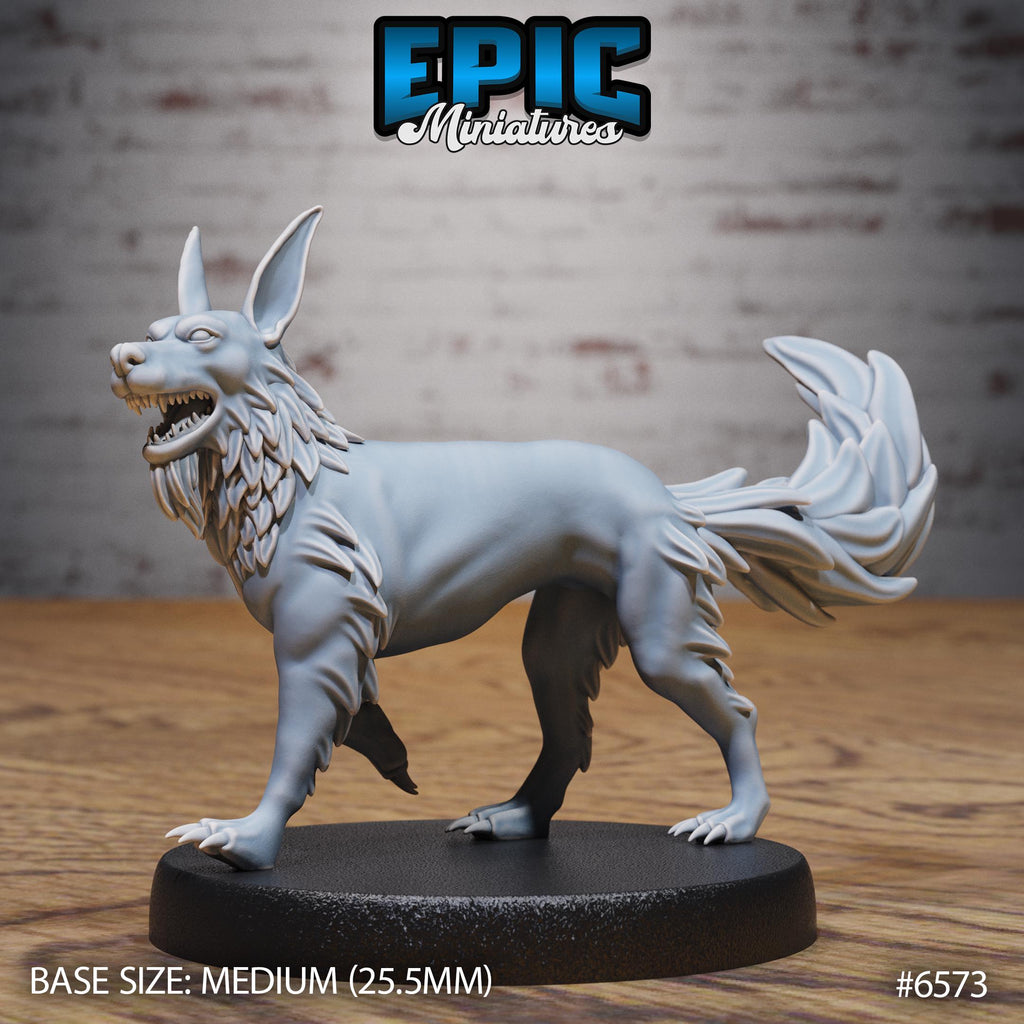 Blink Dog Option #6573 front DND miniature Magical Library 16k resin