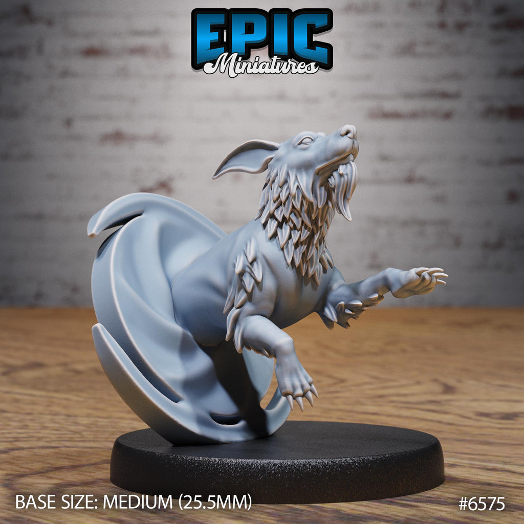 Blink Dog Option #6575 front DND miniature Magical Library 16k resin