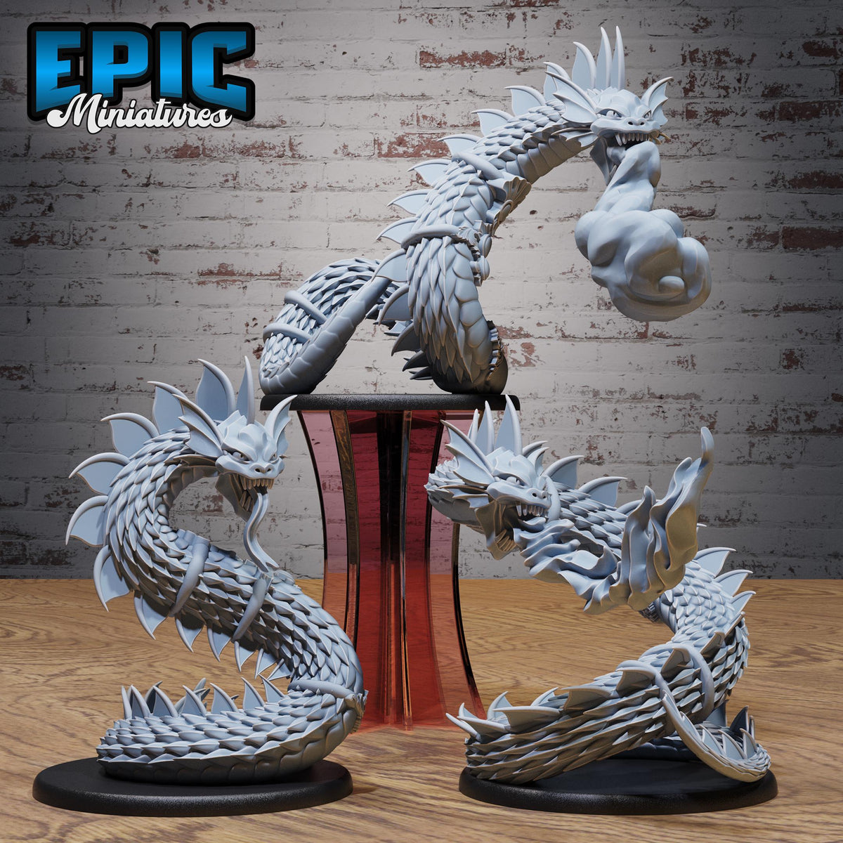 Magical Snake Set of 3 DND miniatures group photo Magical Library