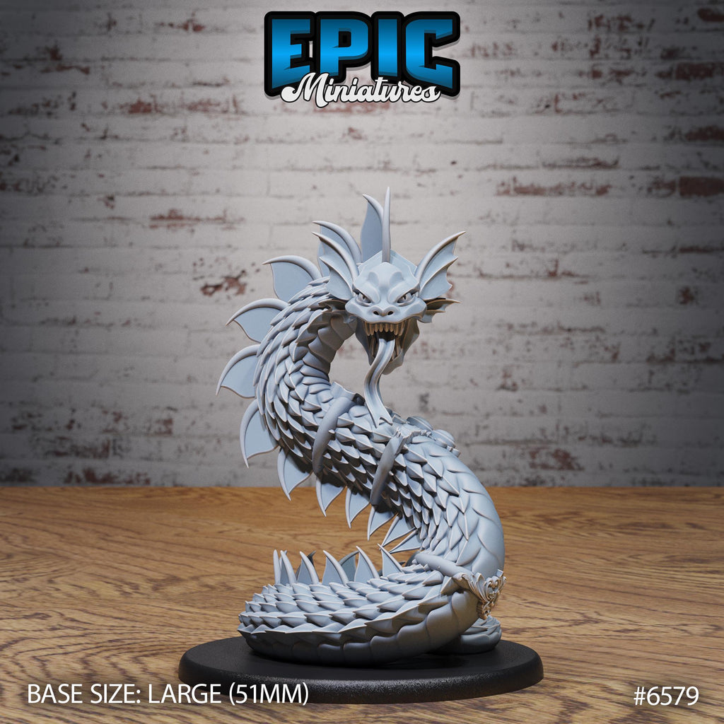 Magical Snake Option #6579 front DND miniature Magical Library 16k resin