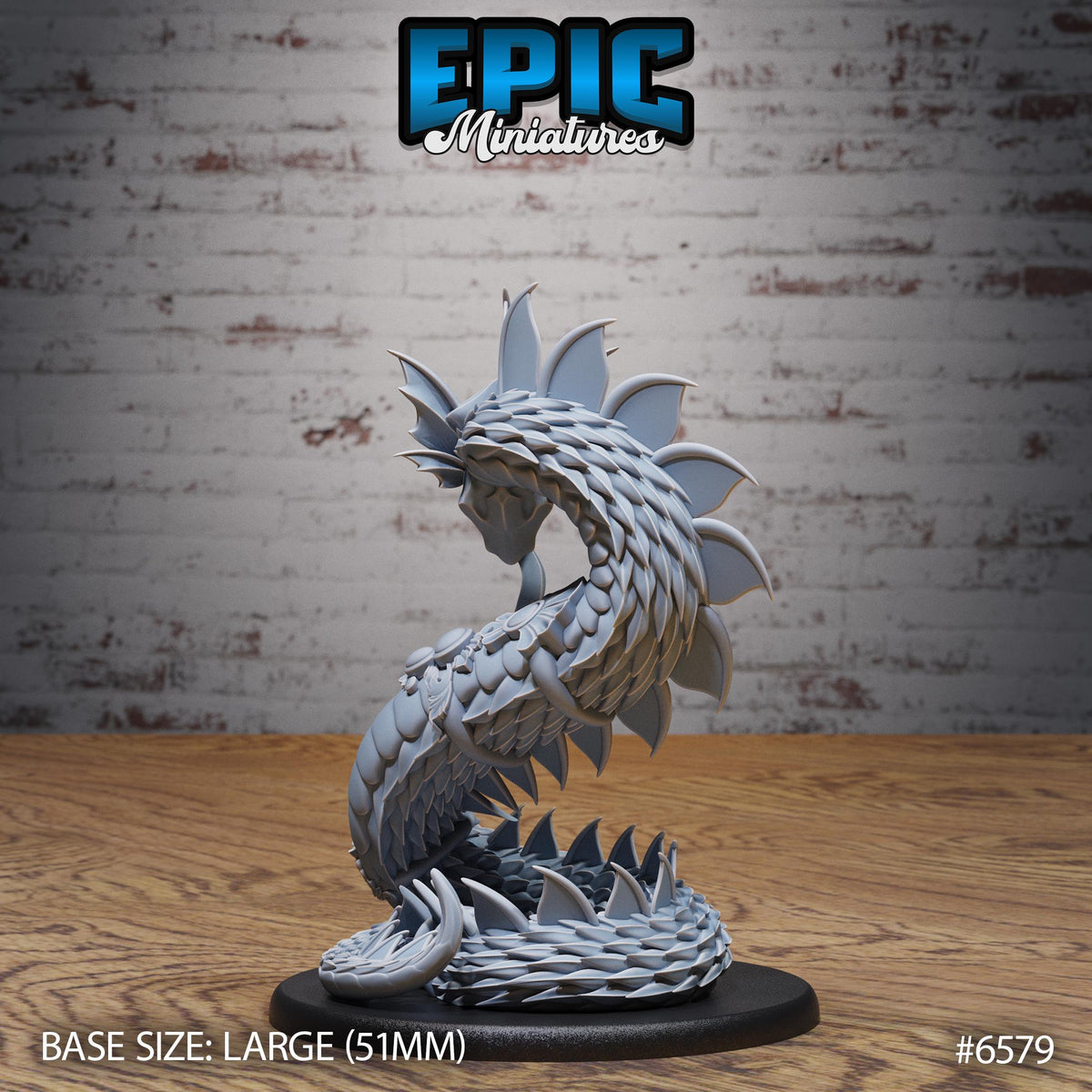 Magical Snake Option #6579 back DND miniature Magical Library 16k resin