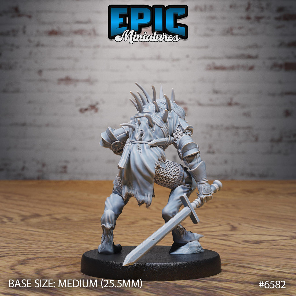 Nothic Knight Option #6582 back DND miniature Magical Library 16k resin