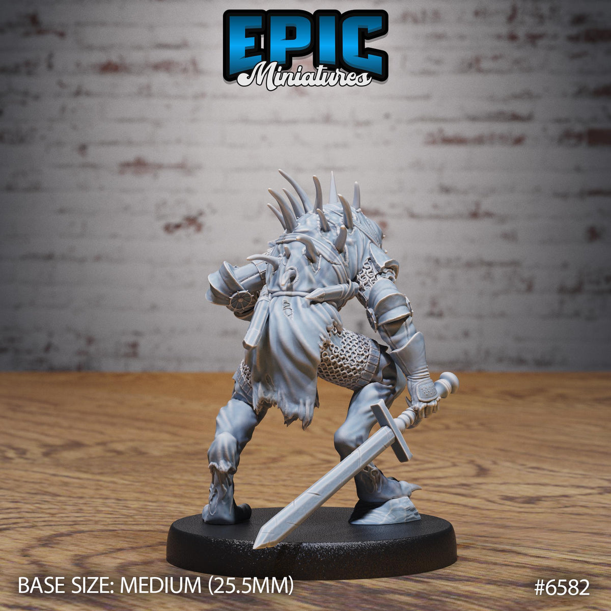 Nothic Knight Option #6582 back DND miniature Magical Library 16k resin