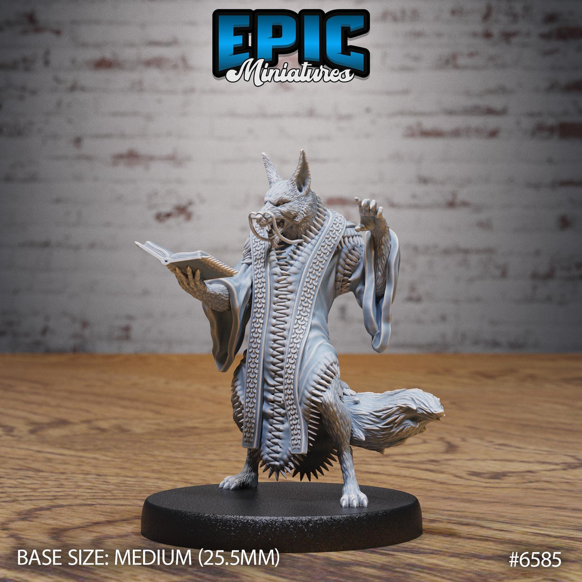 Arcanaloth Option #6585 front DND miniature Magical Library 16k resin