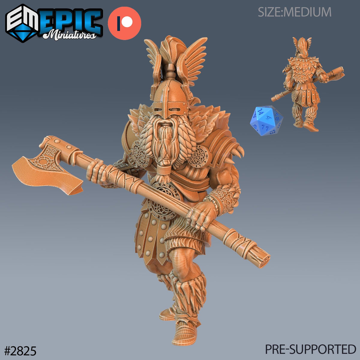 Norse God Heimdall Option #2825 front DND miniature Viking Age 16k resin
