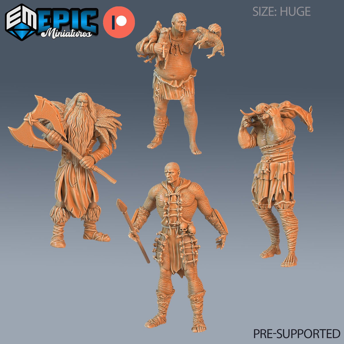 Jotunn Giant Tribe Set of 4 DND miniatures group photo Viking Age
