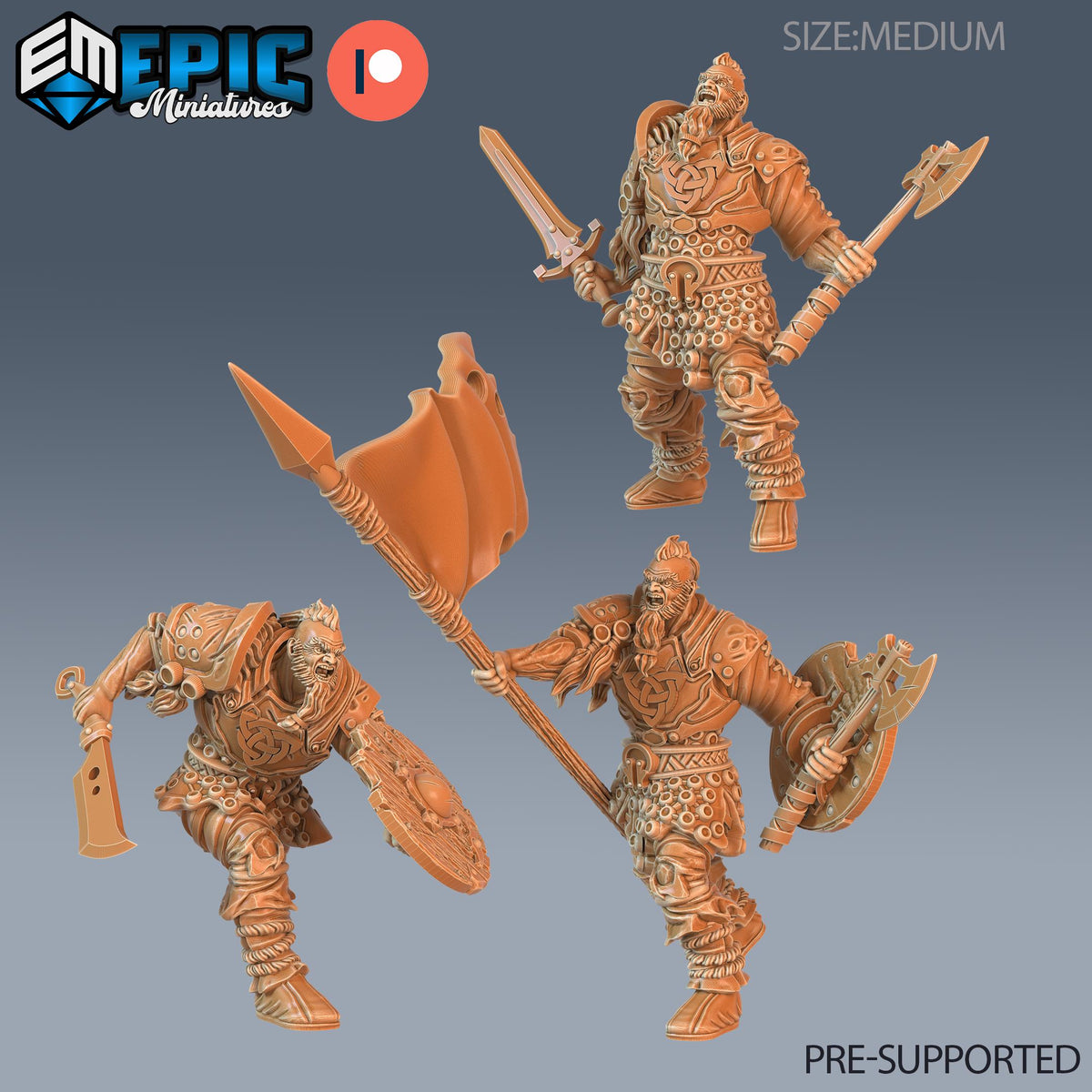 Viking Invader Set of 3 DND miniatures group photo Viking Age