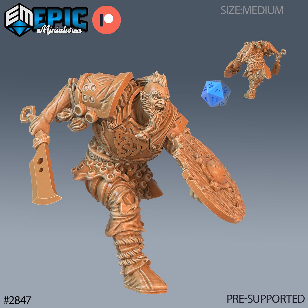 Viking Invader Option #2847 front DND miniature Viking Age 16k resin