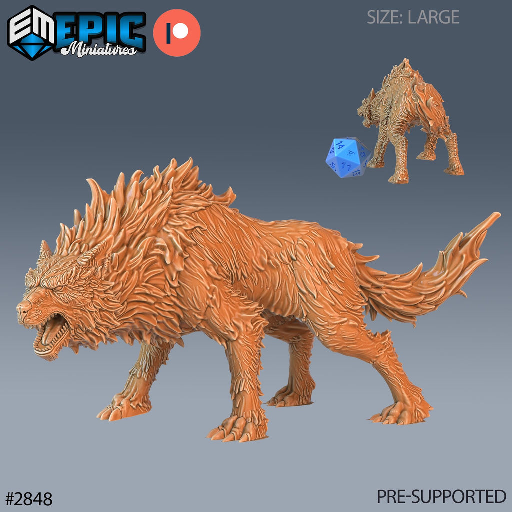 Fenrir Wolf Option #2848 front DND miniature Viking Age 16k resin