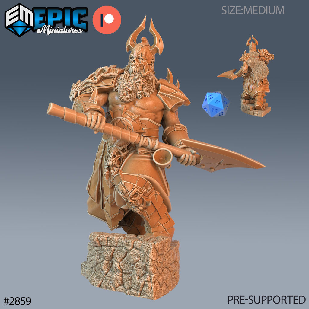 Viking Einherjar Option #2859 front DND miniature Viking Age 16k resin