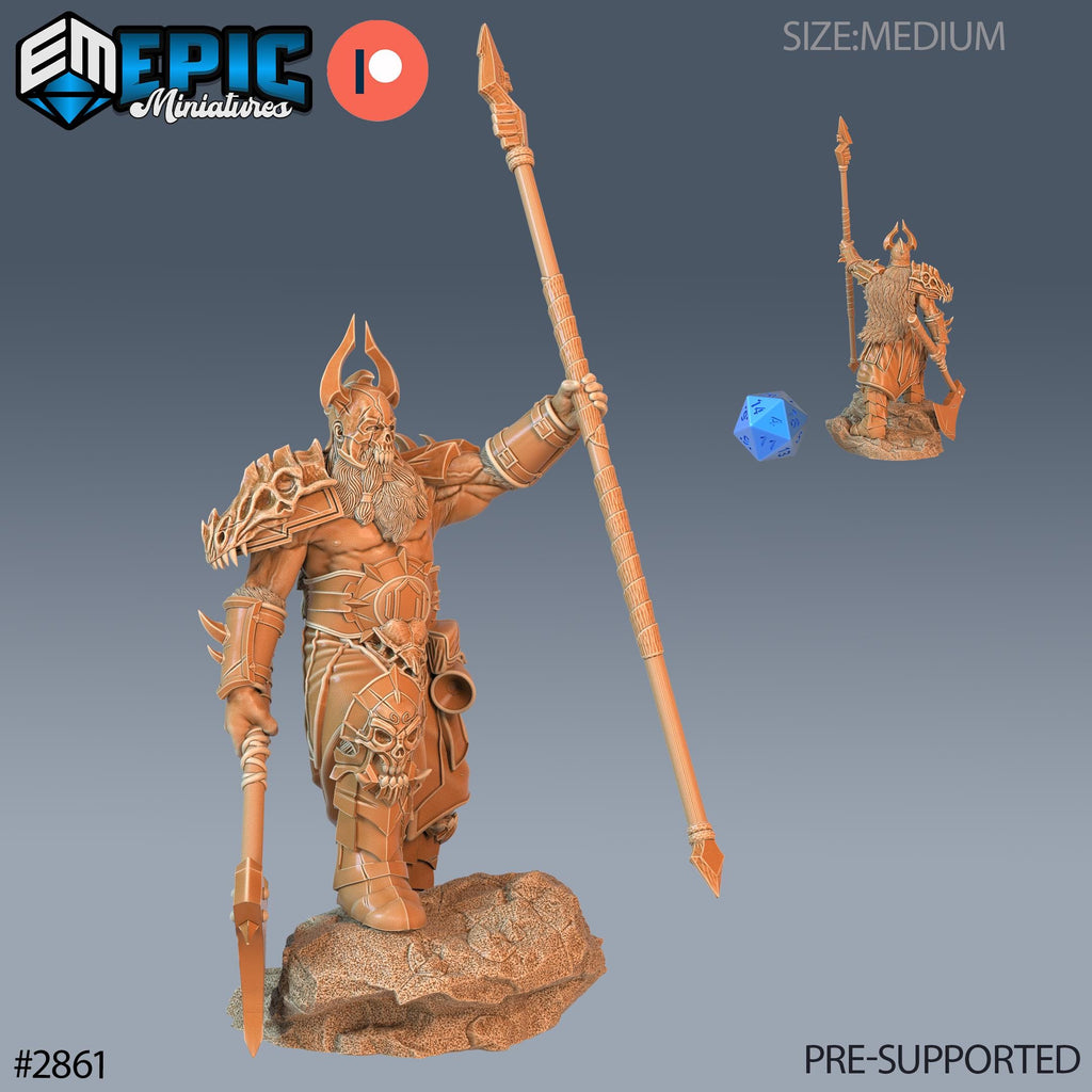 Viking Einherjar Option #2861 front DND miniature Viking Age 16k resin