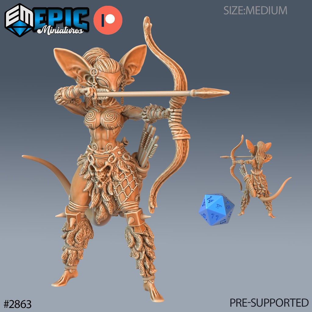 Mice Folk Viking Female Option #2863 front DND miniature Viking Age 16k resin
