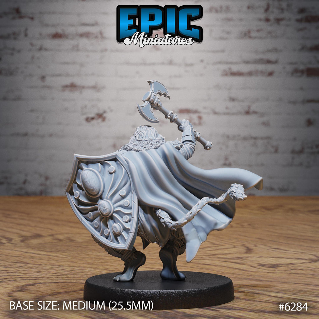 Lion King Fighter Option #6284 back DND miniature Beastly Champions 16k resin