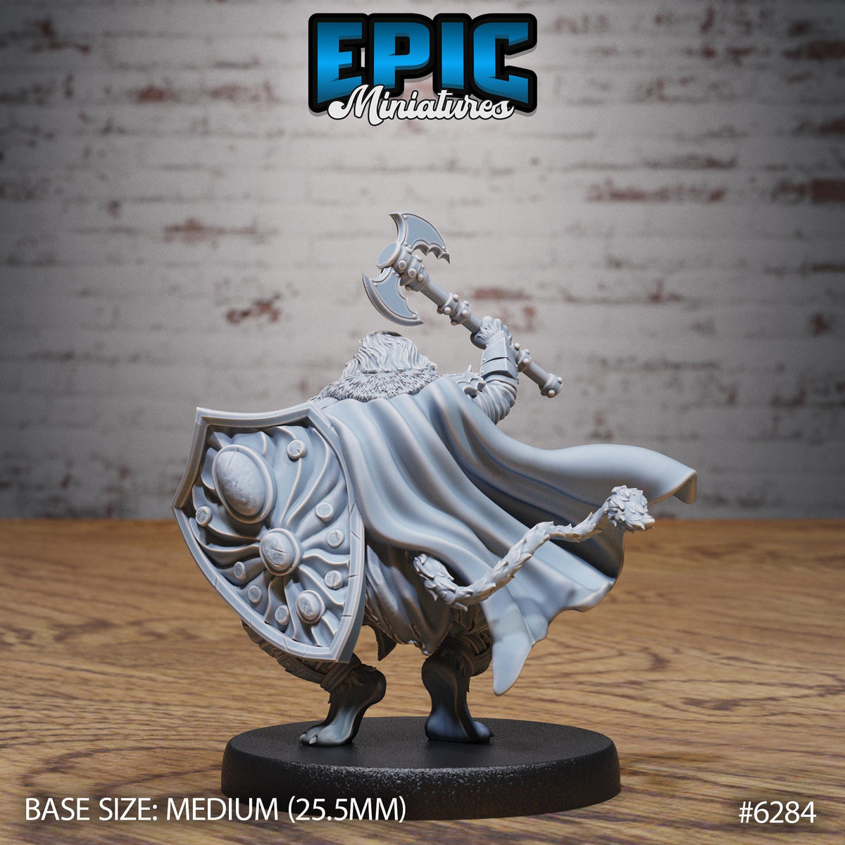 Lion King Fighter Option #6284 back DND miniature Beastly Champions 16k resin