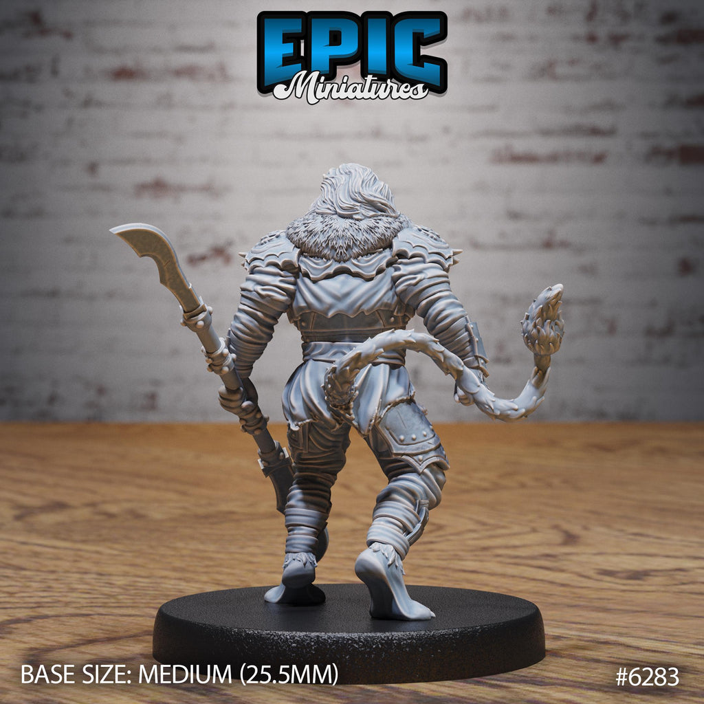 Lion King Fighter Option #6283 back DND miniature Beastly Champions 16k resin