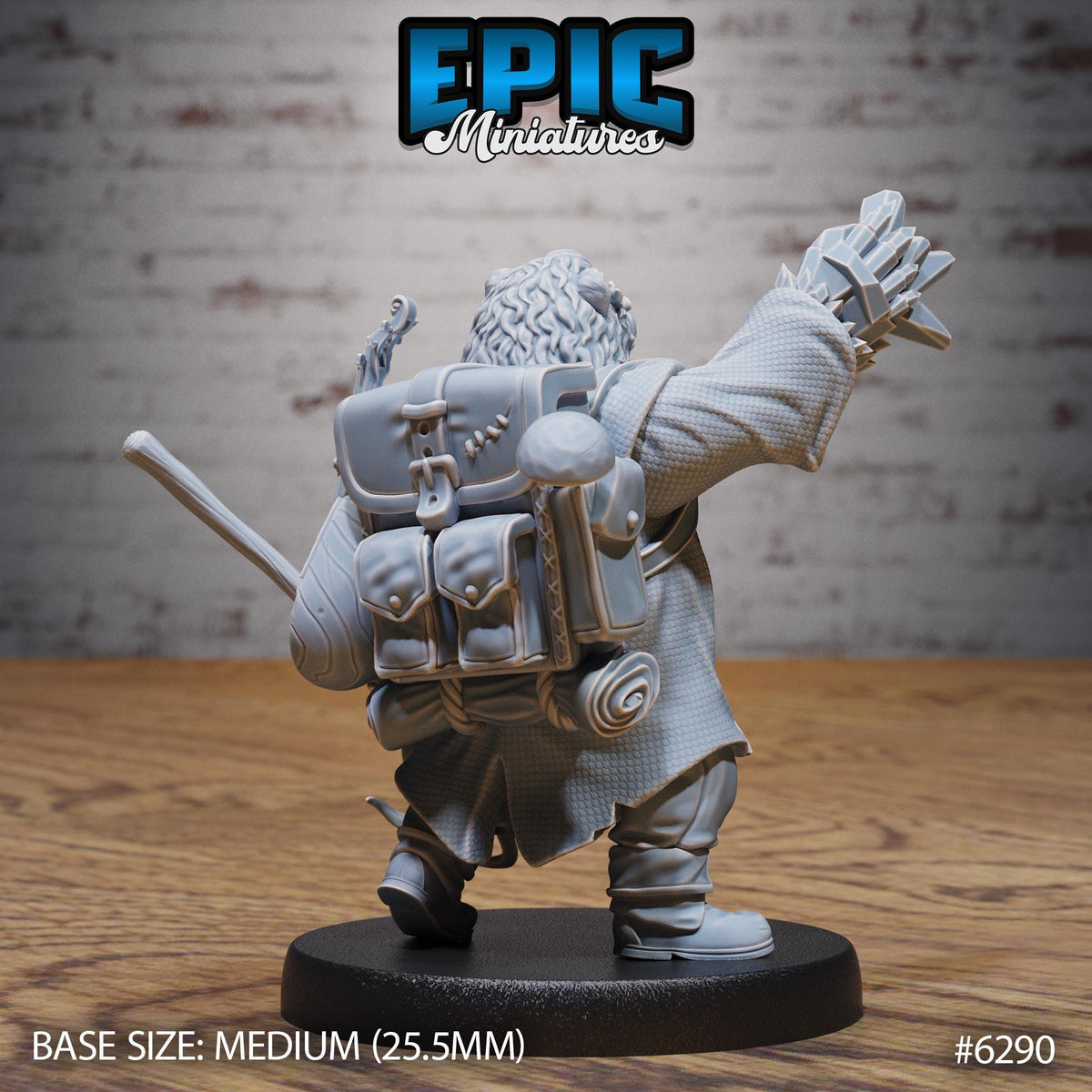 Bear Bard Option #6290 back DND miniature Beastly Champions 16k resin