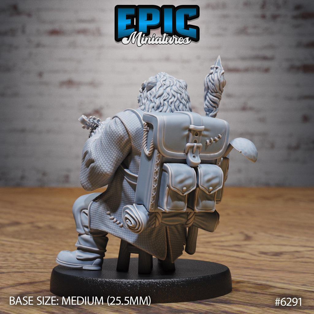 Bear Bard Option #6291 back DND miniature Beastly Champions 16k resin