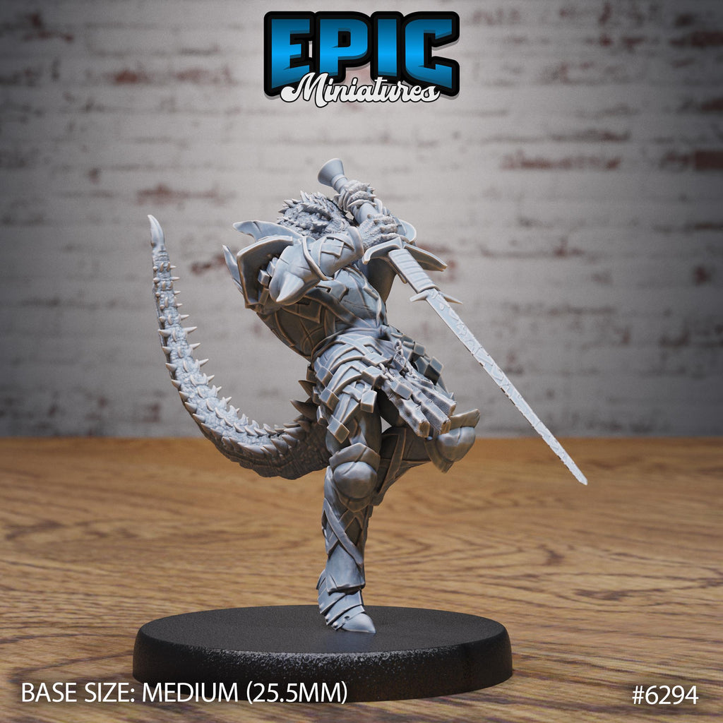 Half-Dragon Warrior Option #6294 front DND miniature Beastly Champions 16k resin