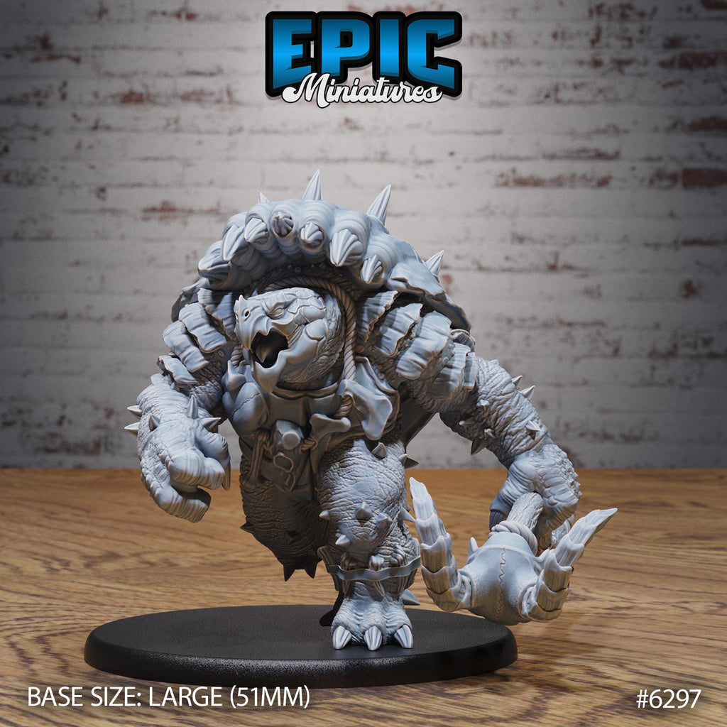 Elder Turtle Folk Option #6297 front DND miniature Beastly Champions 16k resin