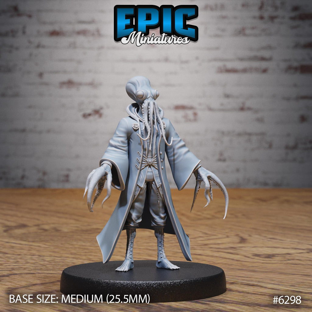 Octo Wizard Option #6298 front DND miniature Beastly Champions 16k resin