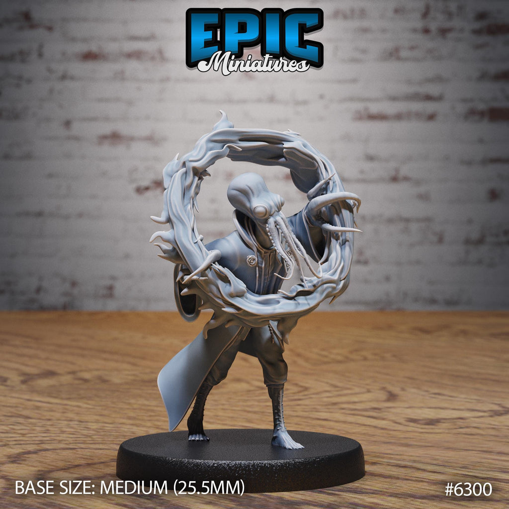 Octo Wizard Option #6300 front DND miniature Beastly Champions 16k resin