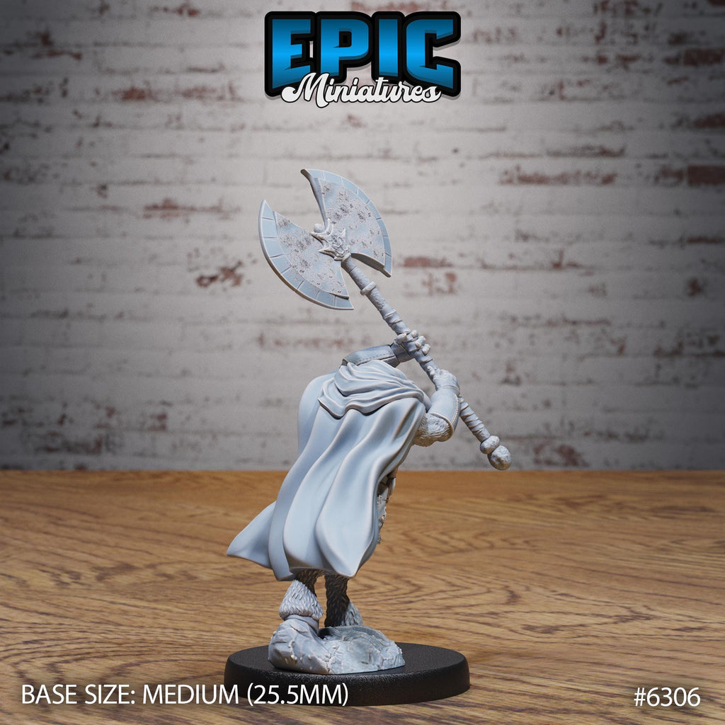 Minotaur Adventurer Option #6306 back DND miniature Beastly Champions 16k resin