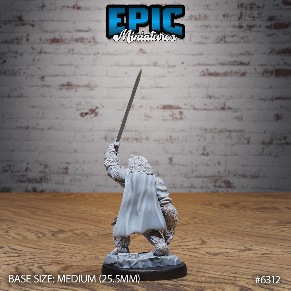 Sloth Paladin Option #6312 back DND miniature Beastly Champions 16k resin