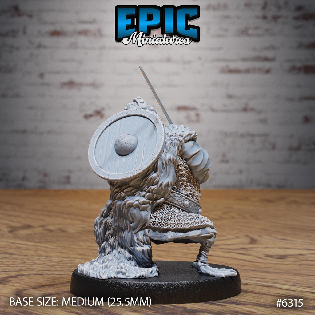 Duck Bandit Option #6315 back DND miniature Beastly Champions 16k resin