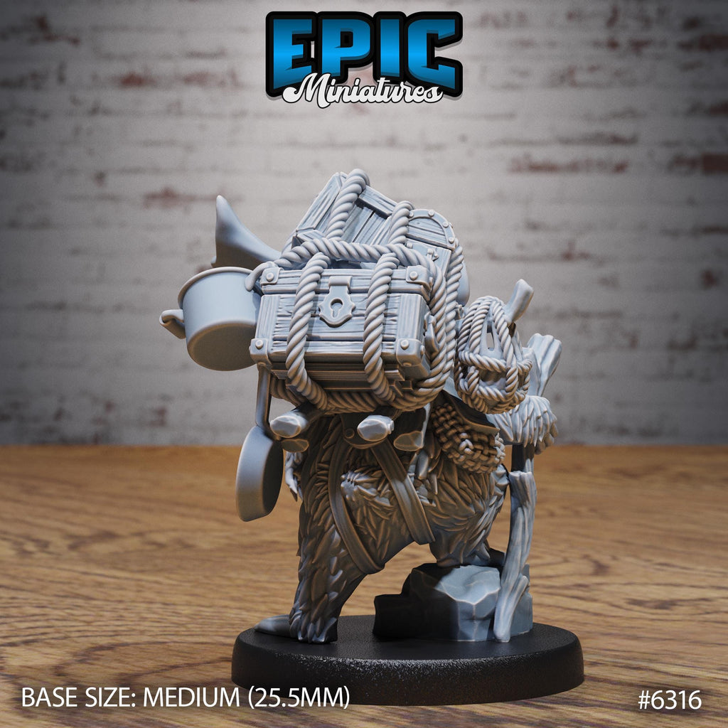 Adventurer Hamster Option #6316 back DND miniature Beastly Champions 16k resin
