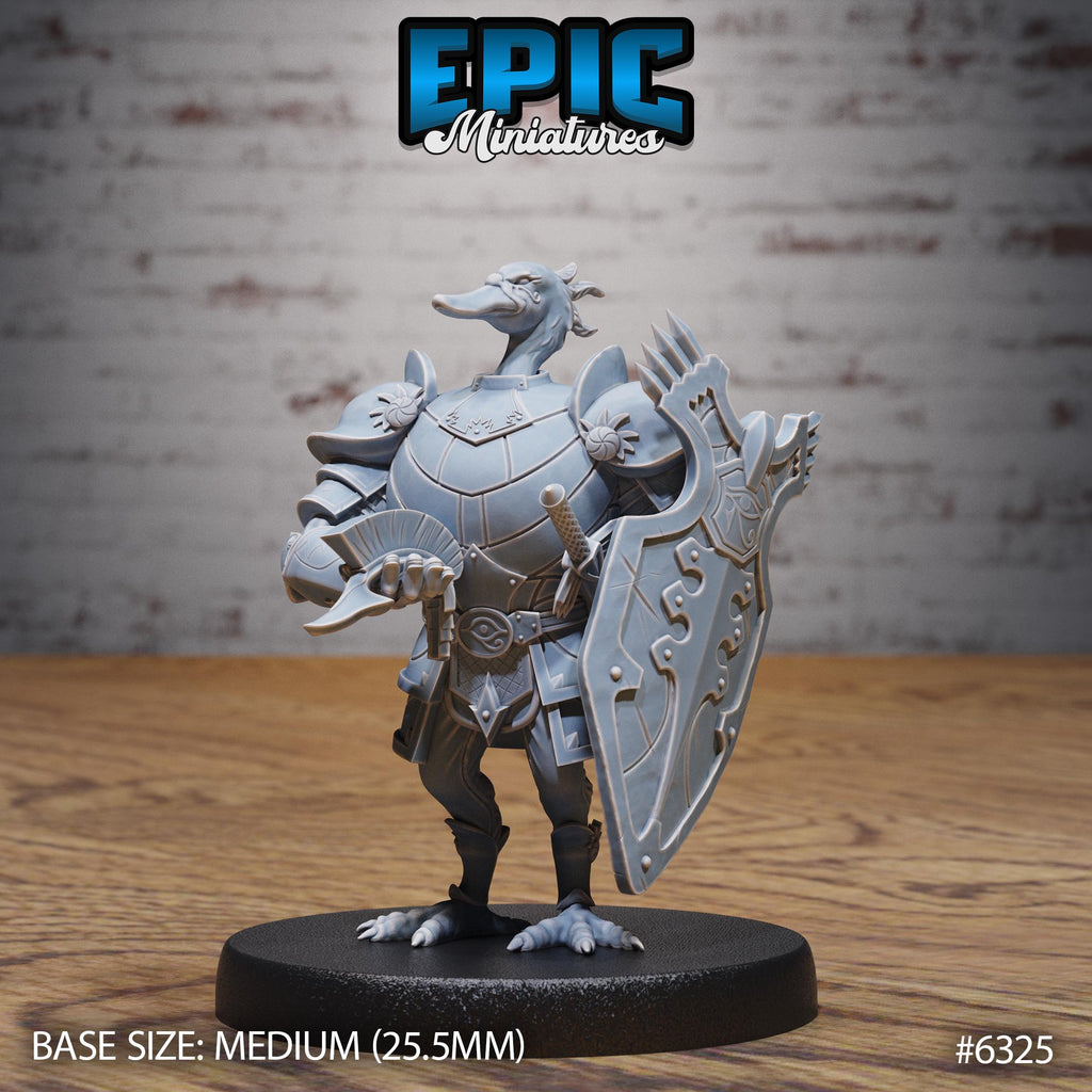 Swan Paladin Option #6325 front DND miniature Beastly Champions 16k resin