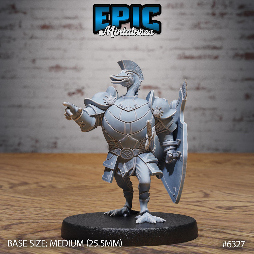 Swan Paladin Option #6327 front DND miniature Beastly Champions 16k resin