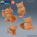 Owlbear Baby Set of 4 DND miniatures group photo Forest of Wonders